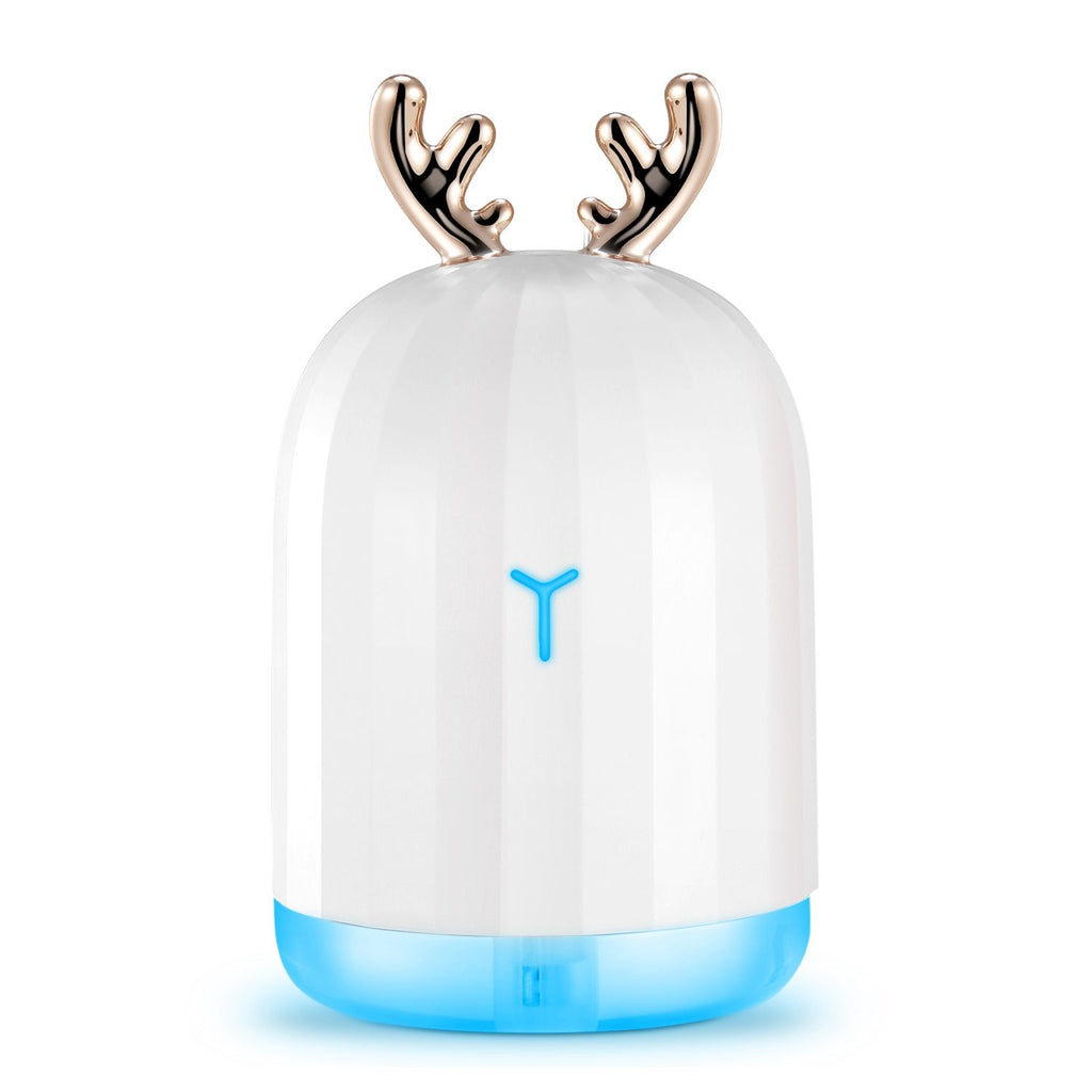 Ultrasonic Cool Mist Humidifier 220ml Air Diffuser Atomizer with 7 Color Breathing Lights for Home Office Gym Relax