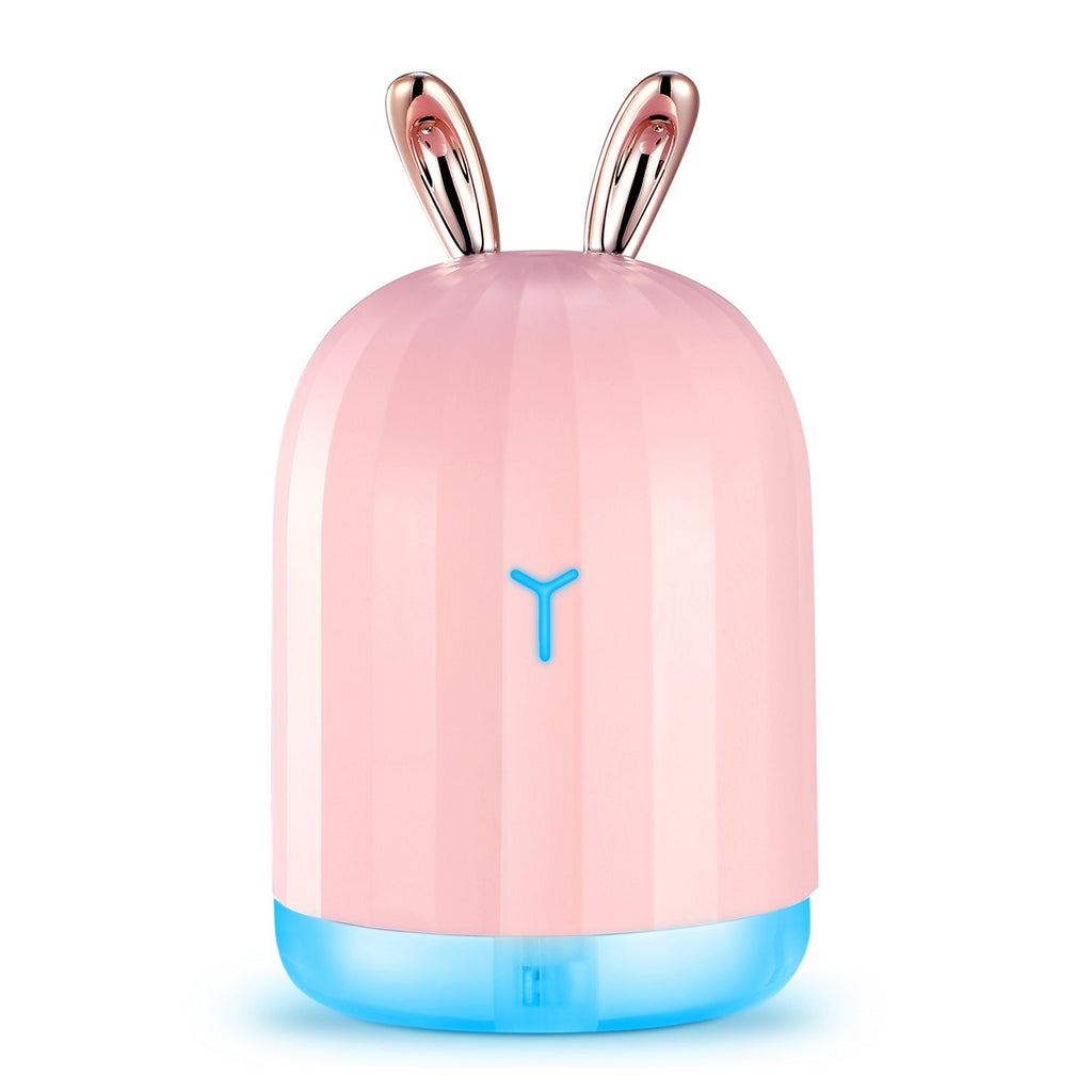 Ultrasonic Cool Mist Humidifier 220ml Air Diffuser Atomizer with 7 Color Breathing Lights for Home Office Gym Relax