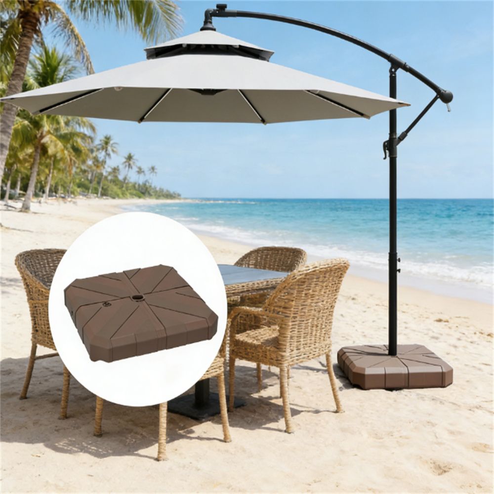 Umbrella Base, Umbrella Stand, Garden Umbrella Stand, Outdoor Umbrella Stand, Brown(Base Only)