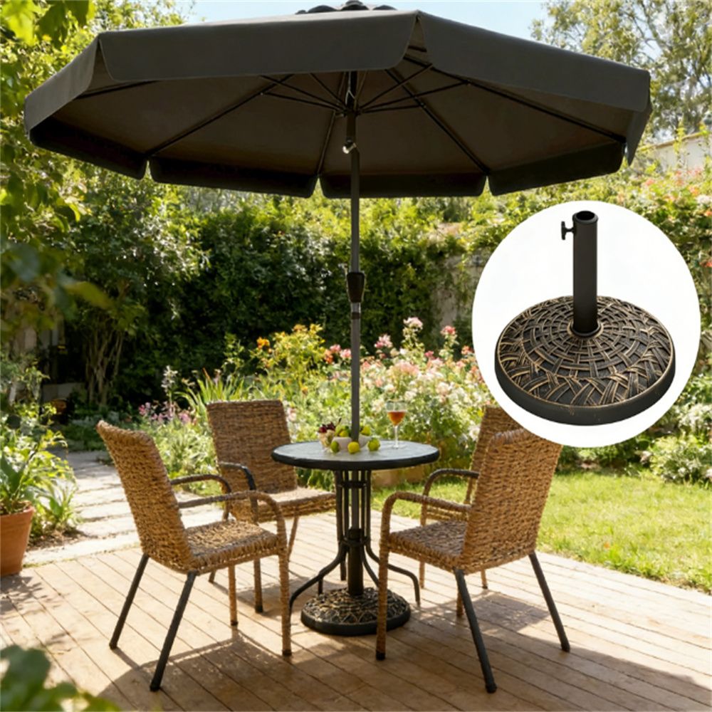 Umbrella Base, Umbrella Stand, Sunshade Umbrella Stand, Bronze (Base only)