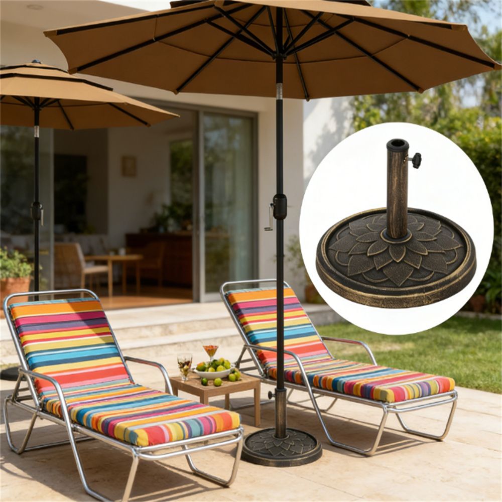 Umbrella Base, Umbrella Stand, Sunshade Umbrella Stand, Bronze (Base only)