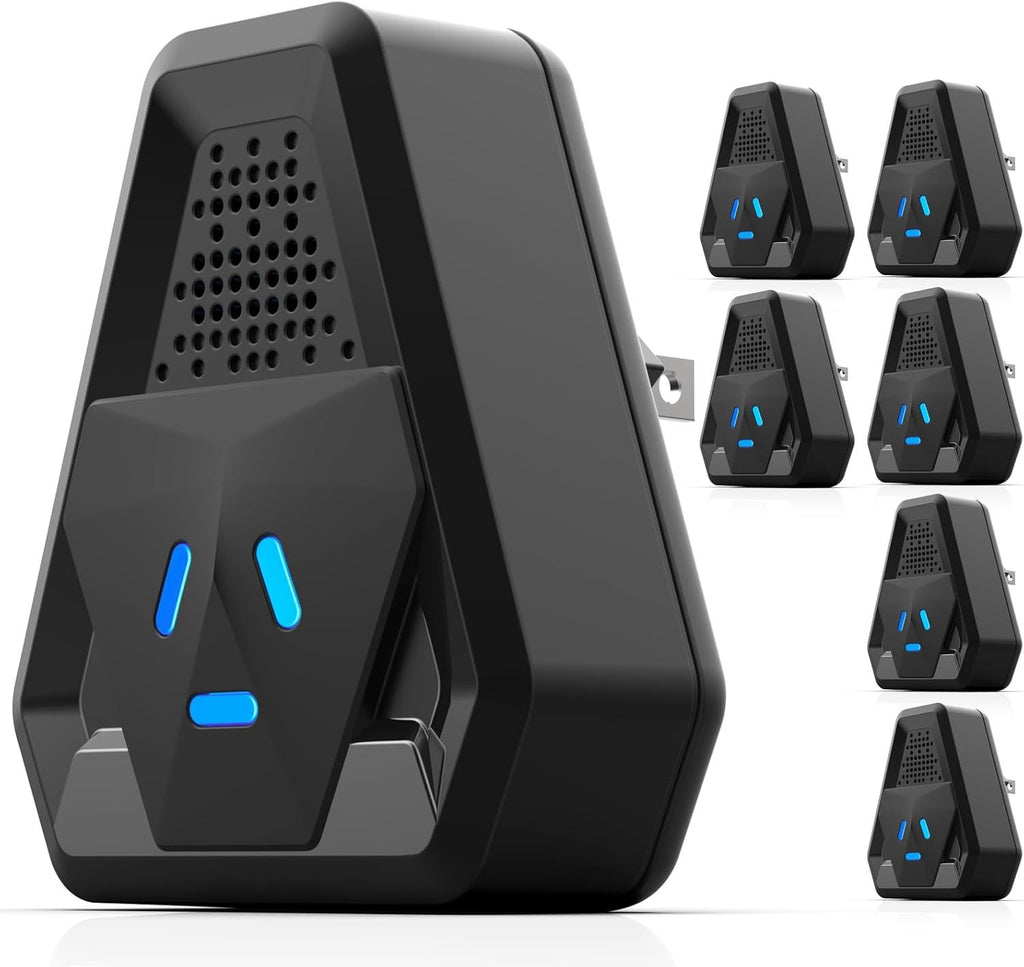 Upgraded Ultrasonic Repeller & Insect Indoor Repeller,Ultrasonic and Repellent for Roach,Rodent,Mouse,Bugs,Mosquito,Mice,Spider,Ant,3 Mode Switching,6 Packs