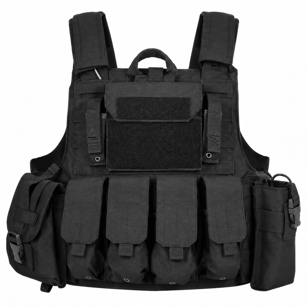 Utility Training Vest with Front Pouches, Side Storage and Patch Panel