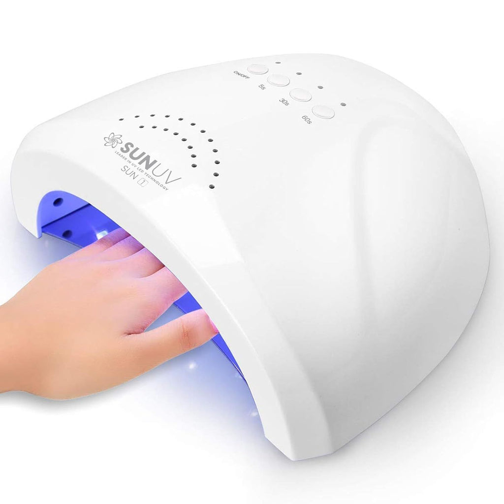 UV LED Nail Lamp, Gel Light for Nail Polish UV Dryer with 3 Timers SU None White