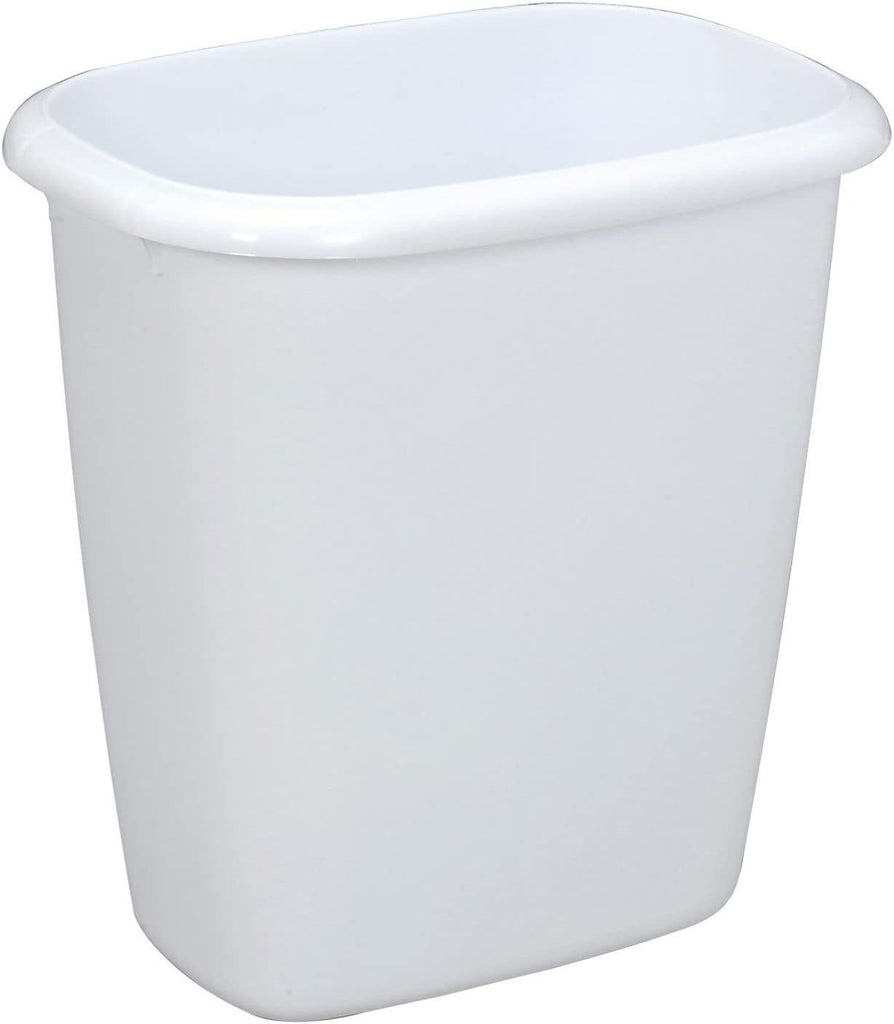 Vanity Wastebasket, 14.4-Quart, White