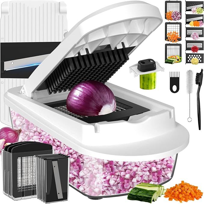 Vegetable Chopper Mandoline Slicer with Container, Food Chopper, Onion Chopper