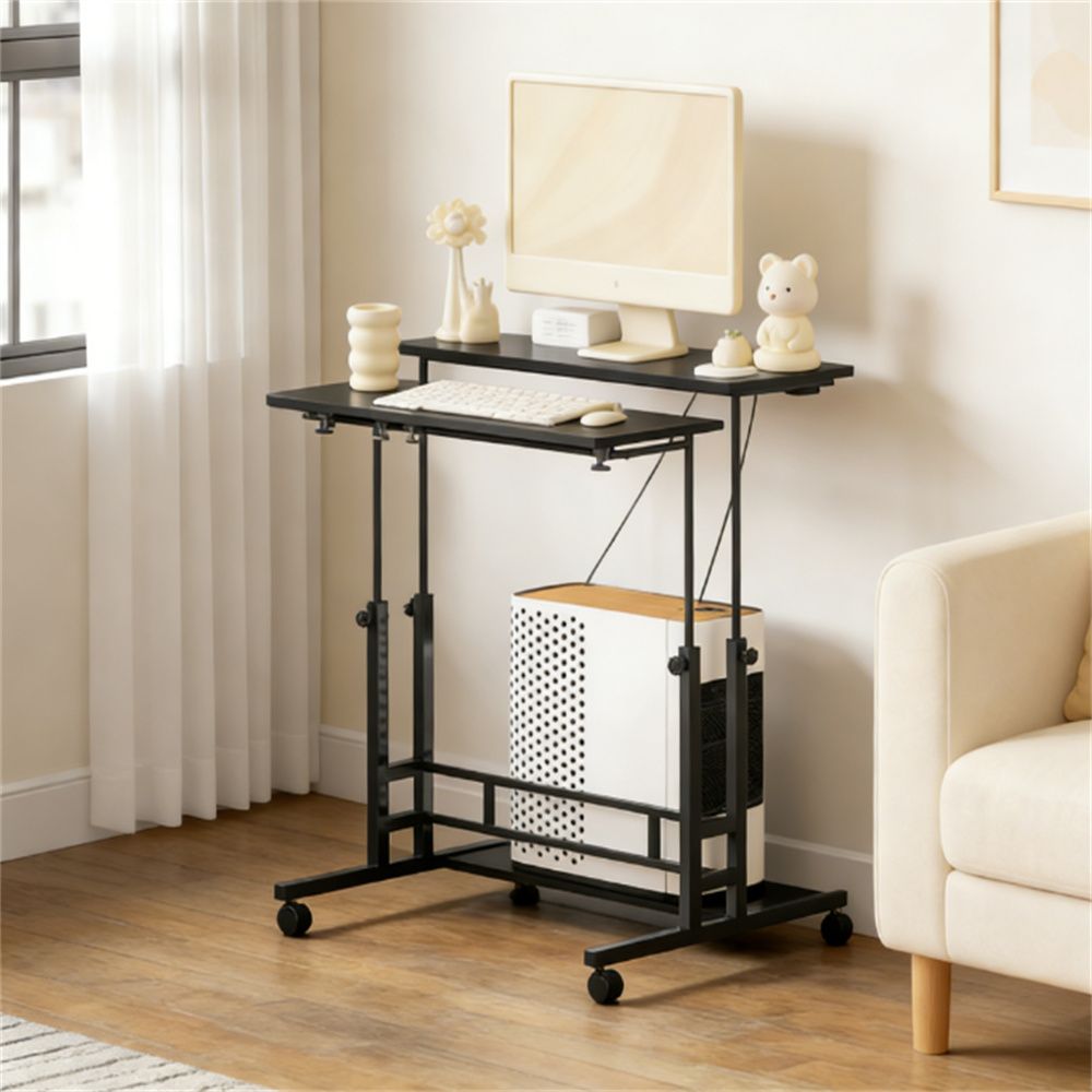 Vertical desk, home office desk, study desk, computer desk, black