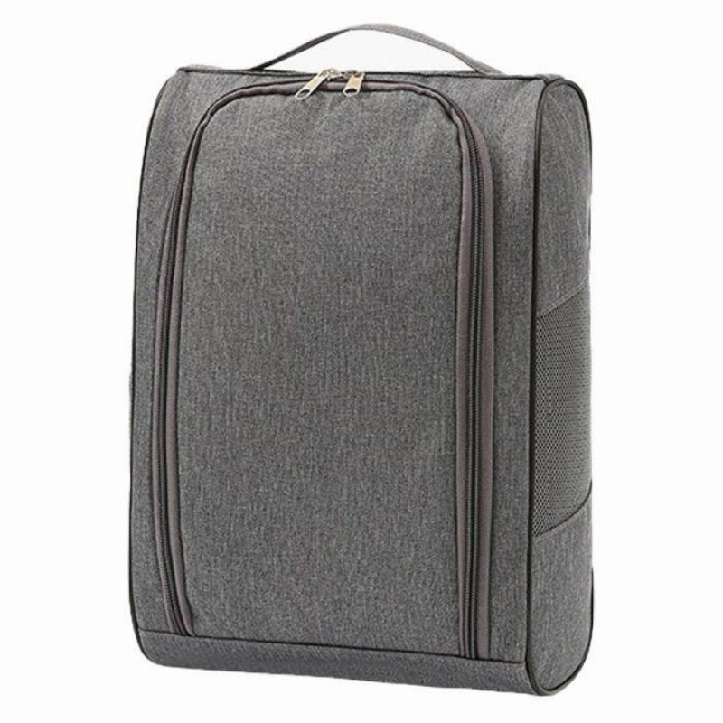 Vertical Travel Shoe Storage Bag, Waterproof Oxford Sneaker Organizer with Mesh Side Pocket & Carry Handle