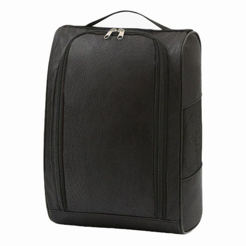 Vertical Travel Shoe Storage Bag, Waterproof Oxford Sneaker Organizer with Mesh Side Pocket & Carry Handle