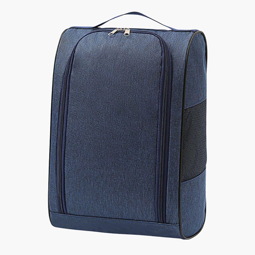 Vertical Travel Shoe Storage Bag, Waterproof Oxford Sneaker Organizer with Mesh Side Pocket & Carry Handle