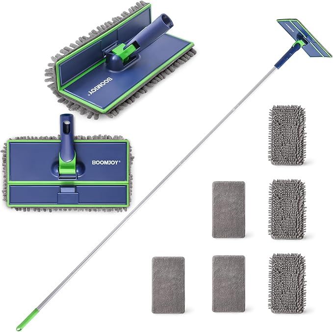 Wall Cleaner Mop with Foldable Panel 72 Inch Long Handle, Multi Surface Duster