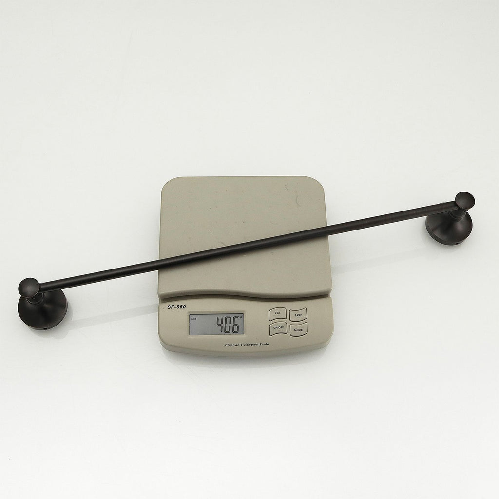 Wall-Mounted Adjustable Towel Bar Rod for Bathroom Cloths Hanger in Matte Black