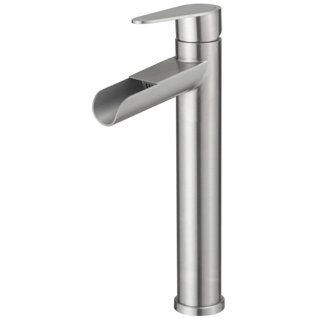 Waterfall Single Hole Single Handle Bathroom Vessel Sink Faucet With Drain Assembly