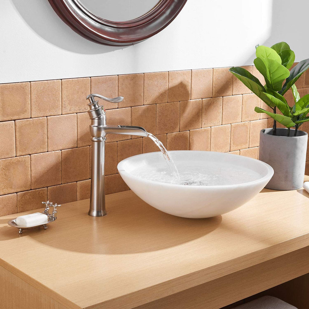 Waterfall Single Hole Single-Handle Vessel Brushed nickel	 Oil Rubbed Bronze Bathroom Faucet With Supply Line