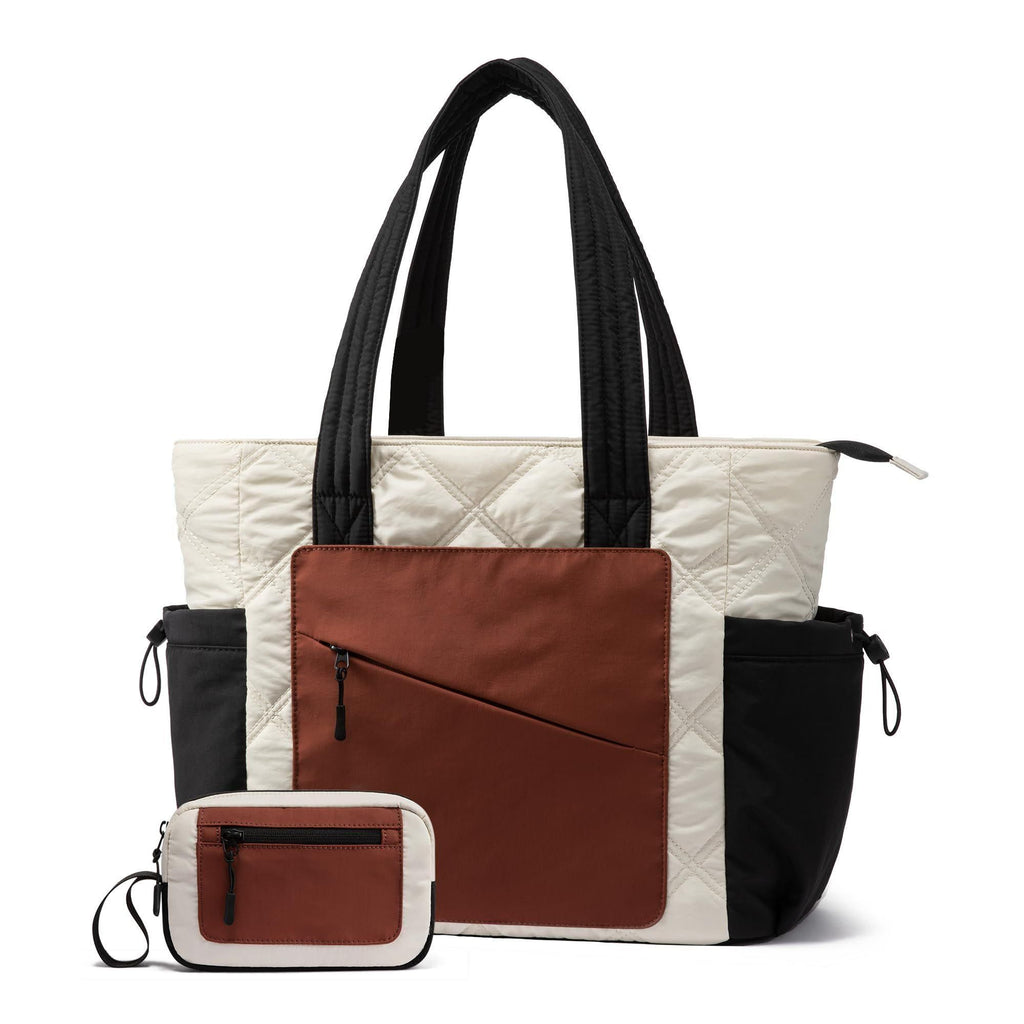 Waterproof Large Capacity Tote Bag, Comes with Small Change Bag, Multi Layer Handbag for Commuting, Mother and Baby Travel