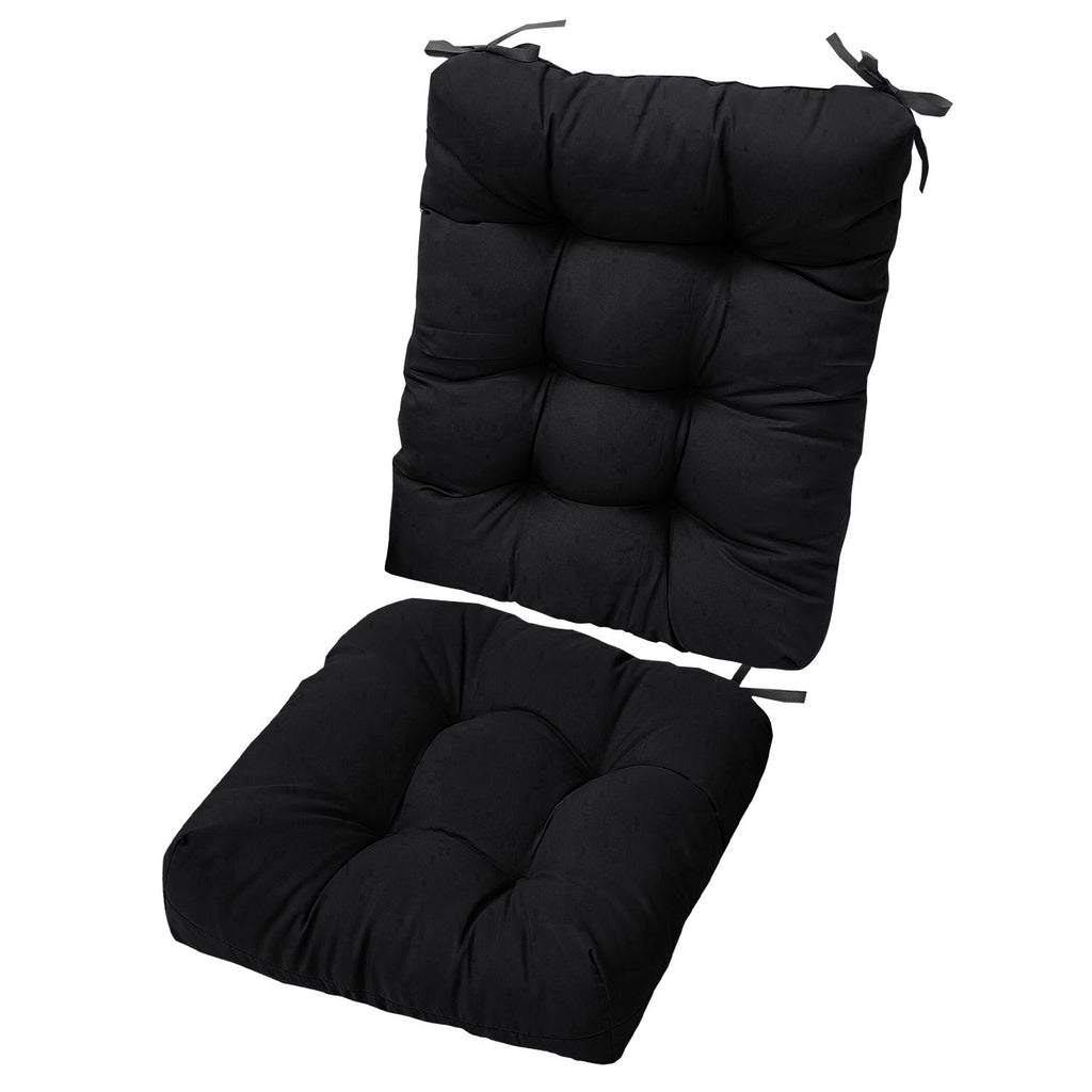 Waterproof Rocking Chair Cushion Upper And Lower Back And Seat Sets with Non-Slip Ties Oxford Cloth Surface Polyester Filling Comfortable for Indoor Home Office Car