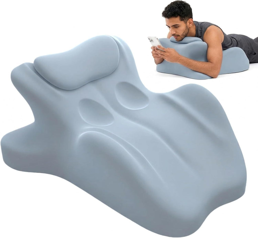 Wedge Pillow,Ergonomic Memory Foam, Contoured Support Pillows, 27° Angled Support for Waist and Neck, Multi-Position Support Pillow