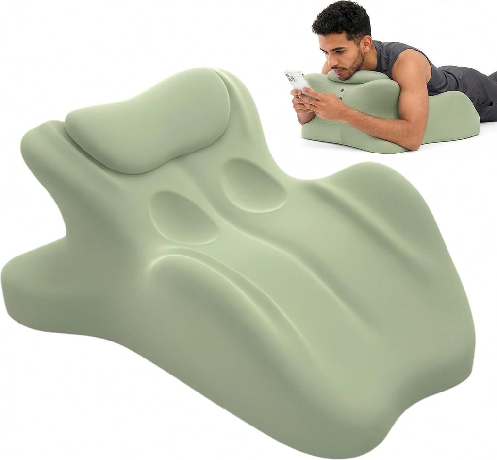 Wedge Pillow,Ergonomic Memory Foam, Contoured Support Pillows, 27° Angled Support for Waist and Neck, Multi-Position Support Pillow