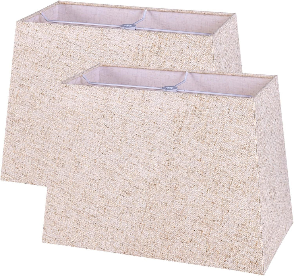 Wellmet Set of 2 Square Fabric Lampshades, 12" X14" X10"