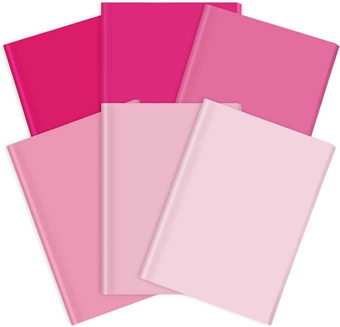 Whaline 90 Sheets Hot Pink Tissue Paper Gradient Pink Gift Wrapping Paper 6 Solid Colors DIY Art Crafts Tissue for Wedding Birthday Baby Shower, 13.8 x 19.7 Inch
