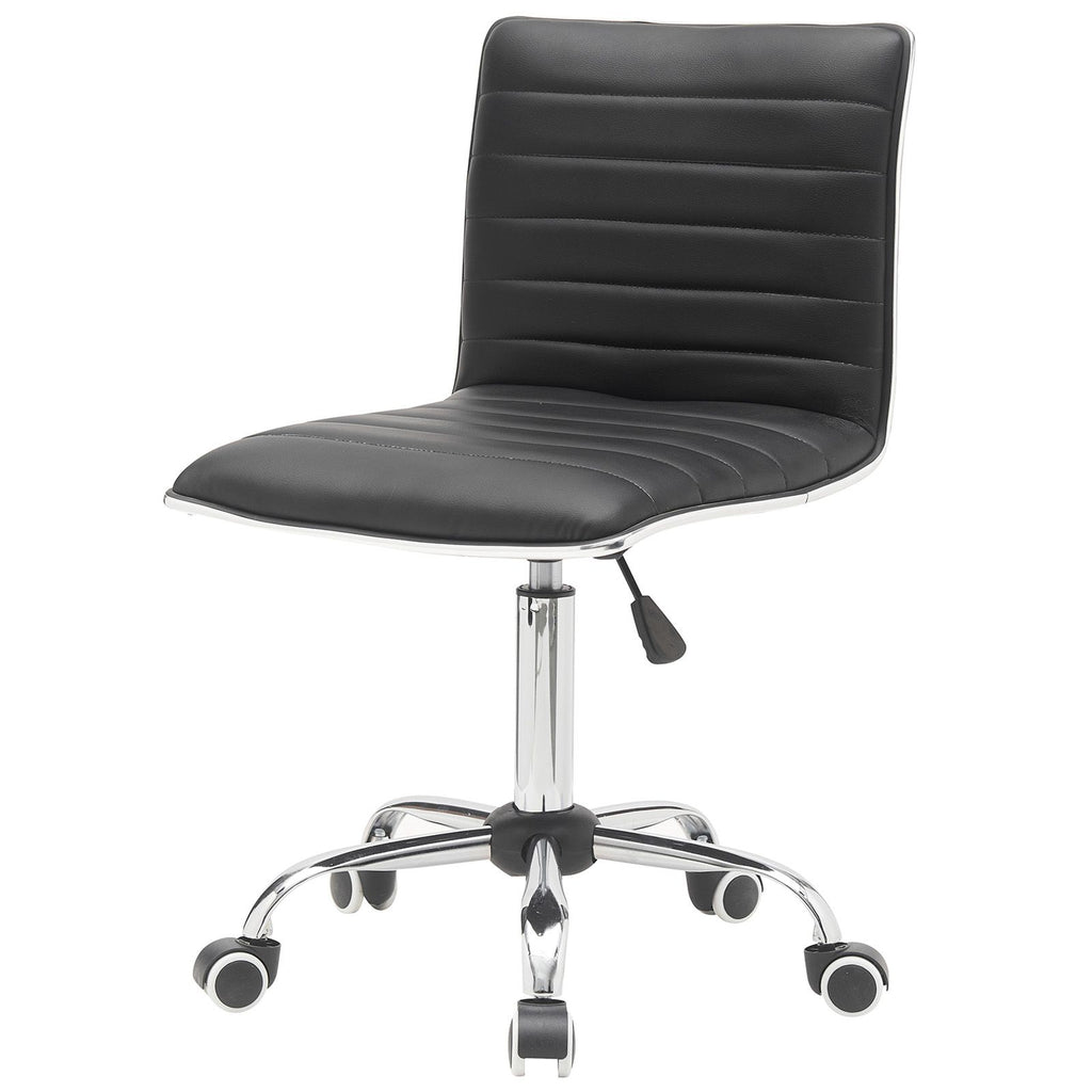 White Contemporary Armless Desk Chair