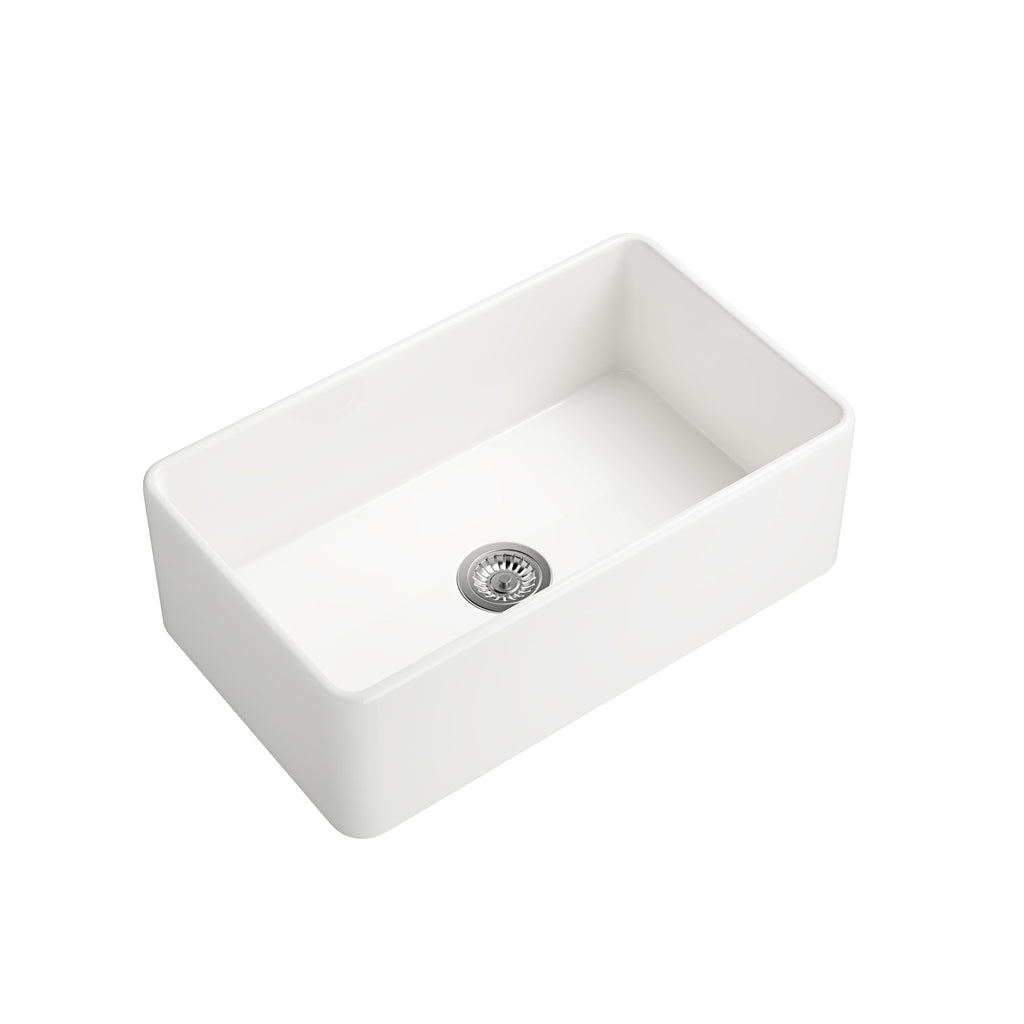 White Farmhouse Sink Deep Apron Sink Undermount Farmhouse Kitchen Sink Single Farm Sink