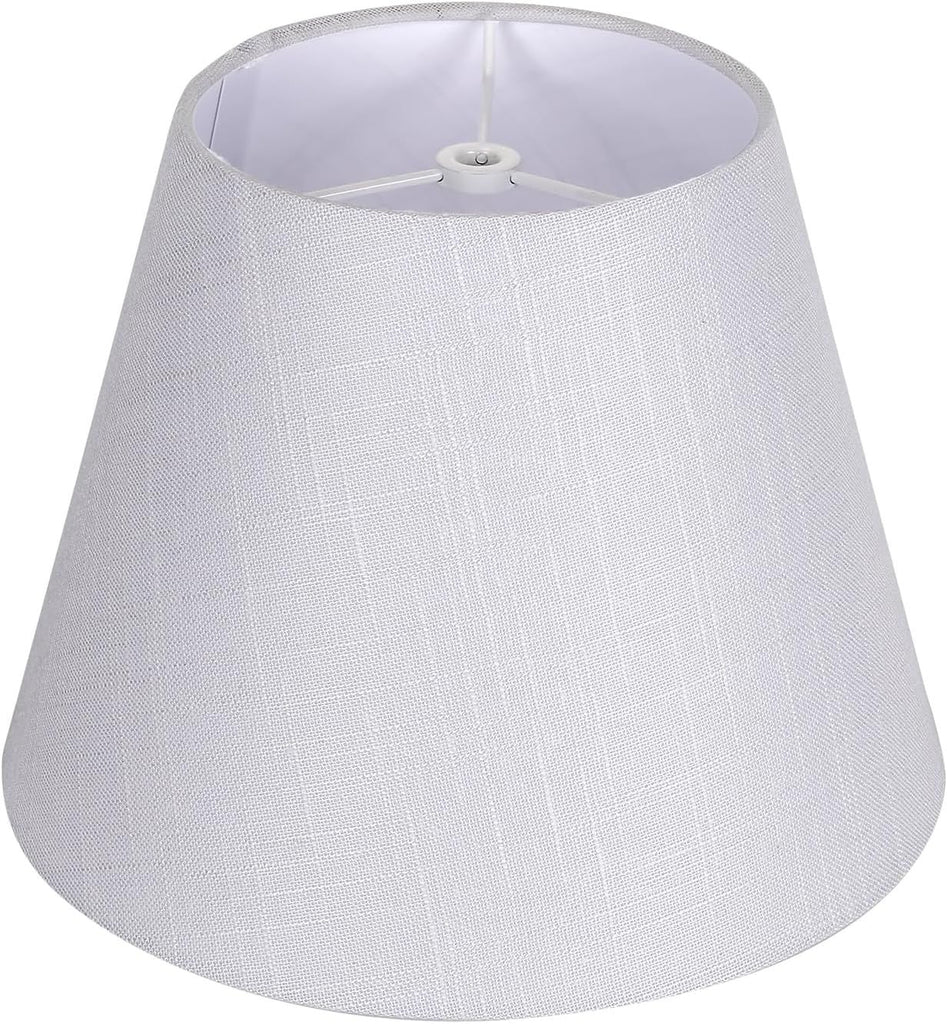 White Lamp Shade, ALUCSET Barrel TC Cloth Small Lampshade for Table Lamp and Floor Light