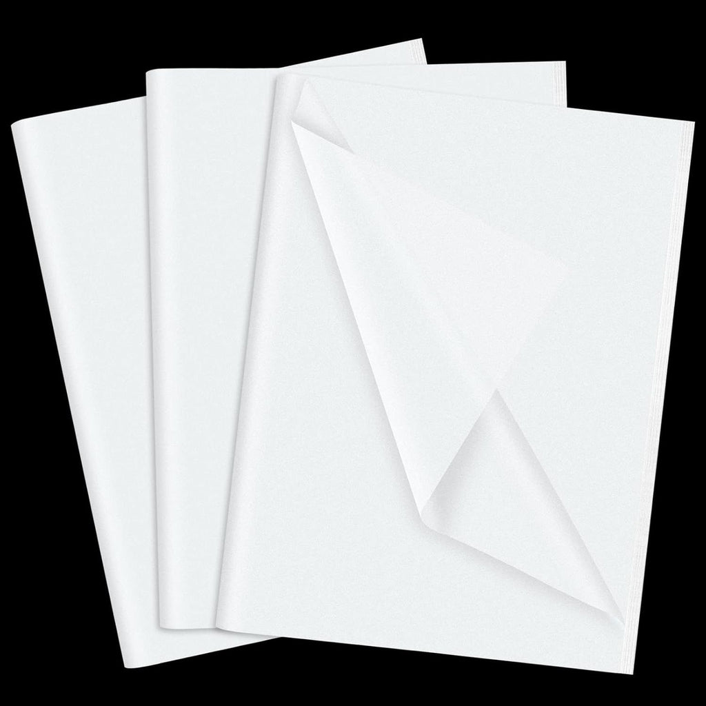 White Tissue Paper for Gift Bags - 60 Sheets, 14 x 20 Inch, Bulk Packaging Paper for Gift Wrap, Filler, Flower Art, Crafts, DIY, Birthday, Wedding Decor