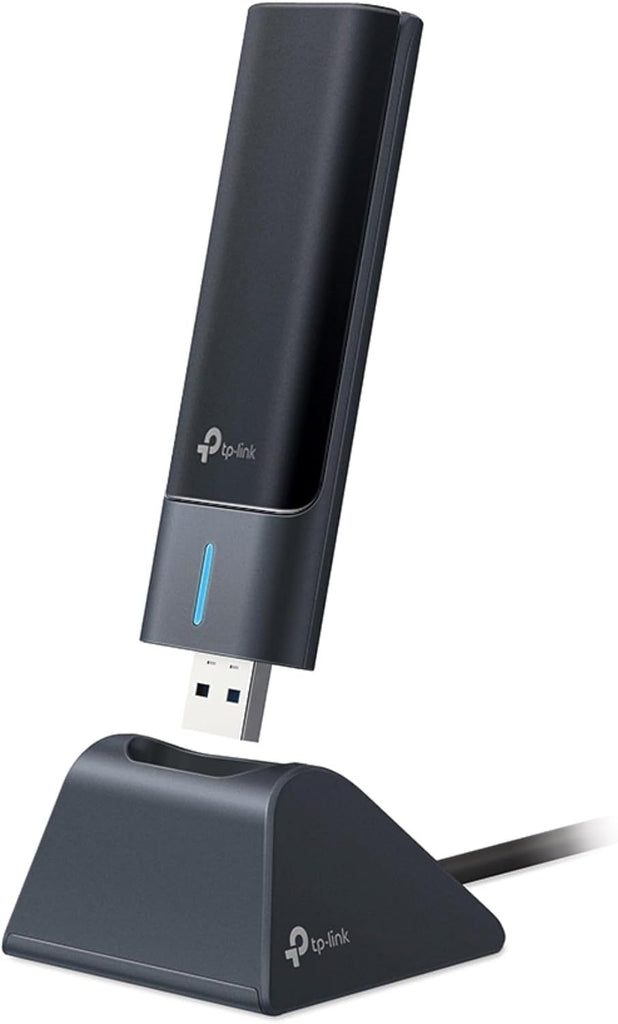 WiFi 6E USB Adapter for Desktop PC - (Archer TXE50UH) AXE3000 Tri-Band Wireless Network Adapter, Ultra-Low Latency, MU-MIMO, OFDMA, Refined Security, WPA3, Supports Windows 11/10