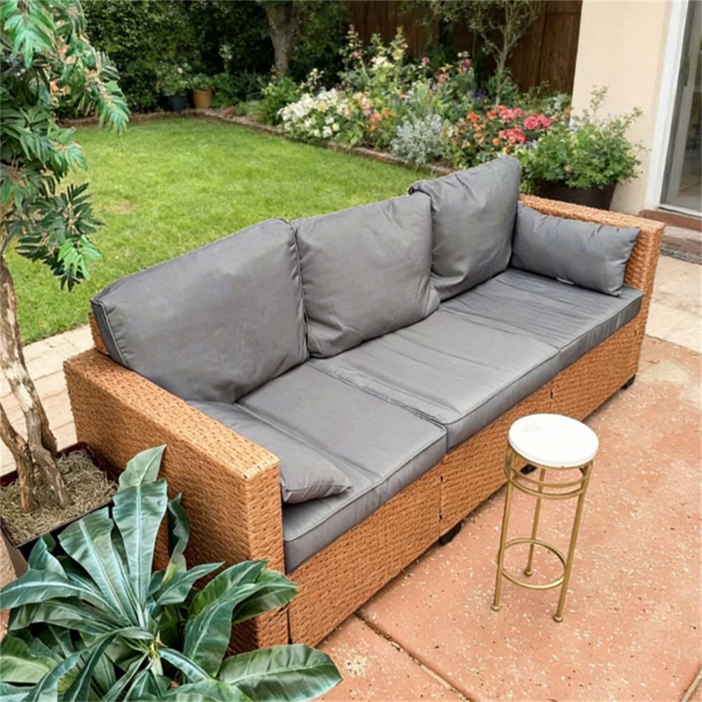 Willow Sofa, Outdoor Sofa, Terrace Sofa, Courtyard Sofa, Double Sofa, Sand