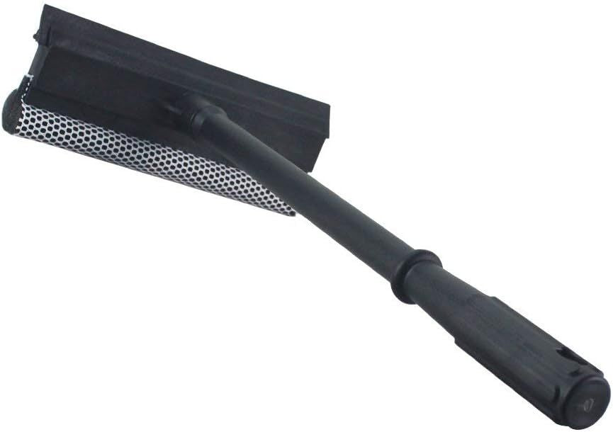 Window Squeegee Cleaning Tool Window Cleaner Car Squeegee Windshield Cleaning Sponge and Rubber Squeegee, BlackM