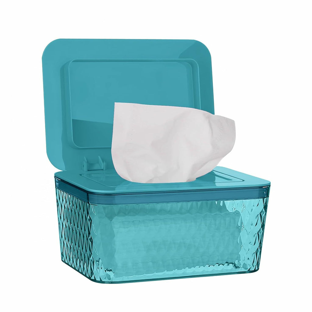 Wipes Dispenser, One-Handed Operation Wipe Holder for Baby & Adult, Seal-Designed Wipes Container for Bathroom Keep Diaper Wipes Fresh