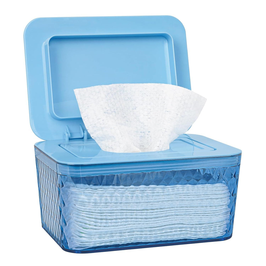 Wipes Dispenser, One-Handed Operation Wipe Holder for Baby & Adult, Seal-Designed Wipes Container for Bathroom Keep Diaper Wipes Fresh