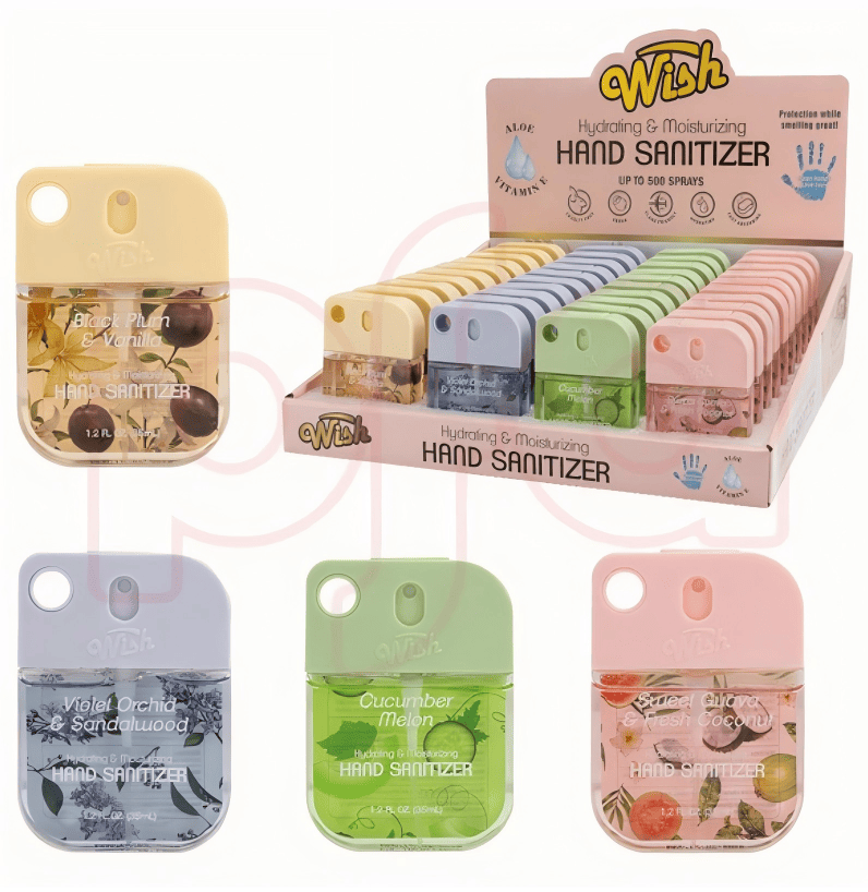 Wish Liquid Hand Sanitizer Spray 1.2oz with PDQ