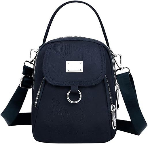 Women Crossbody Bag Nylon Messenger Bags Simple Purse for Work, Multi-pocket Storage Shoulder Handbag