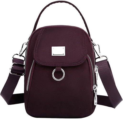 Women Crossbody Bag Nylon Messenger Bags Simple Purse for Work, Multi-pocket Storage Shoulder Handbag