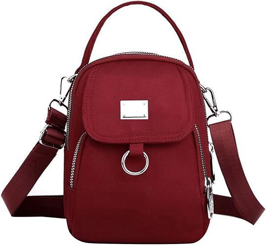 Women Crossbody Bag Nylon Messenger Bags Simple Purse for Work, Multi-pocket Storage Shoulder Handbag
