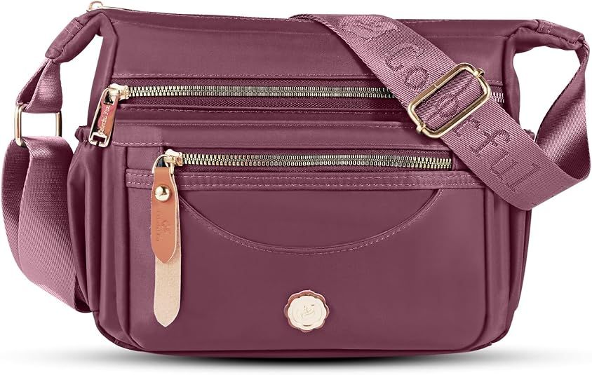 Women's Cross-body Bags Casual Shoulder Bag Multi Pocket Fashion Satchel Bag Nylon Side Bag