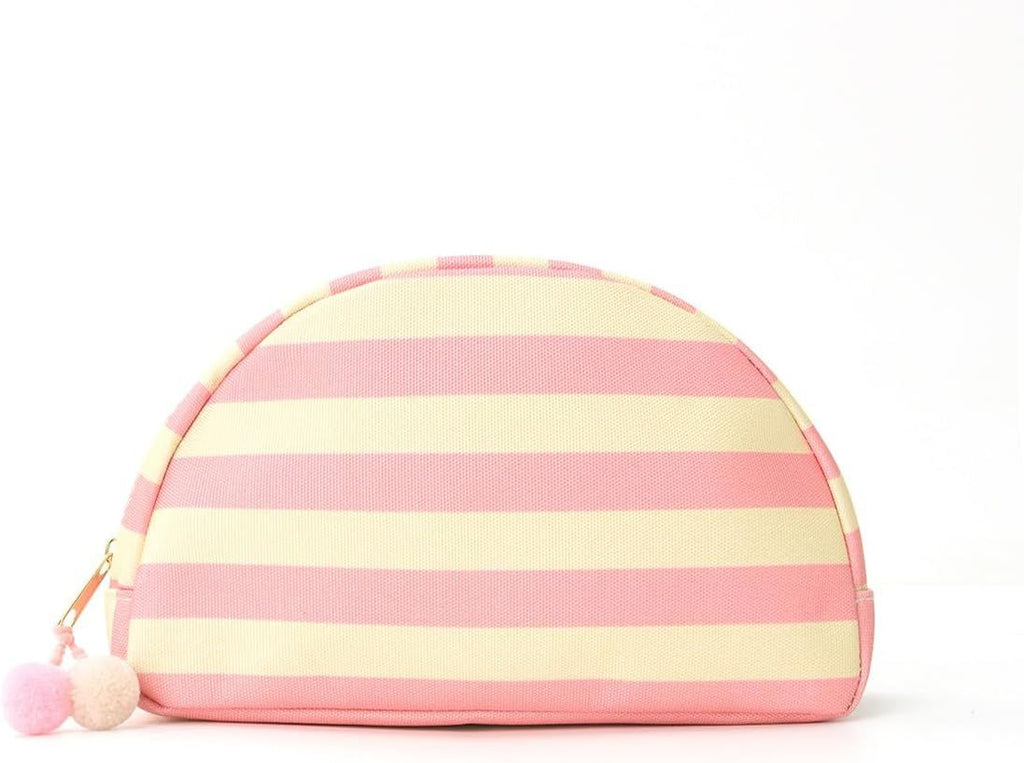 Women's Cute Stripe Mini Makeup Bag, Trendy Portable Waterproof Cosmetic Bag, Lightweight Toiletry Bag for Travel