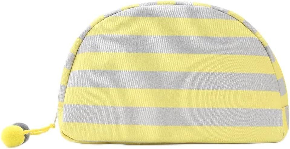 Women's Cute Stripe Mini Makeup Bag, Trendy Portable Waterproof Cosmetic Bag, Lightweight Toiletry Bag for Travel