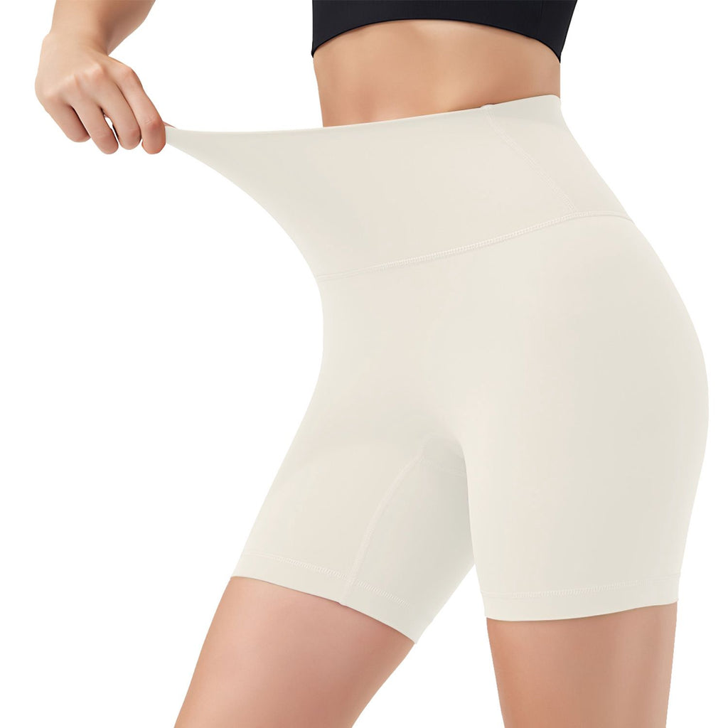 Women's High Waist Biker Shorts Tummy Control Pants Athletic Leggings Spandex Booty Shorts with 6.3In Inseam No Front Seam for Workout Yoga Running Volleyball Dance