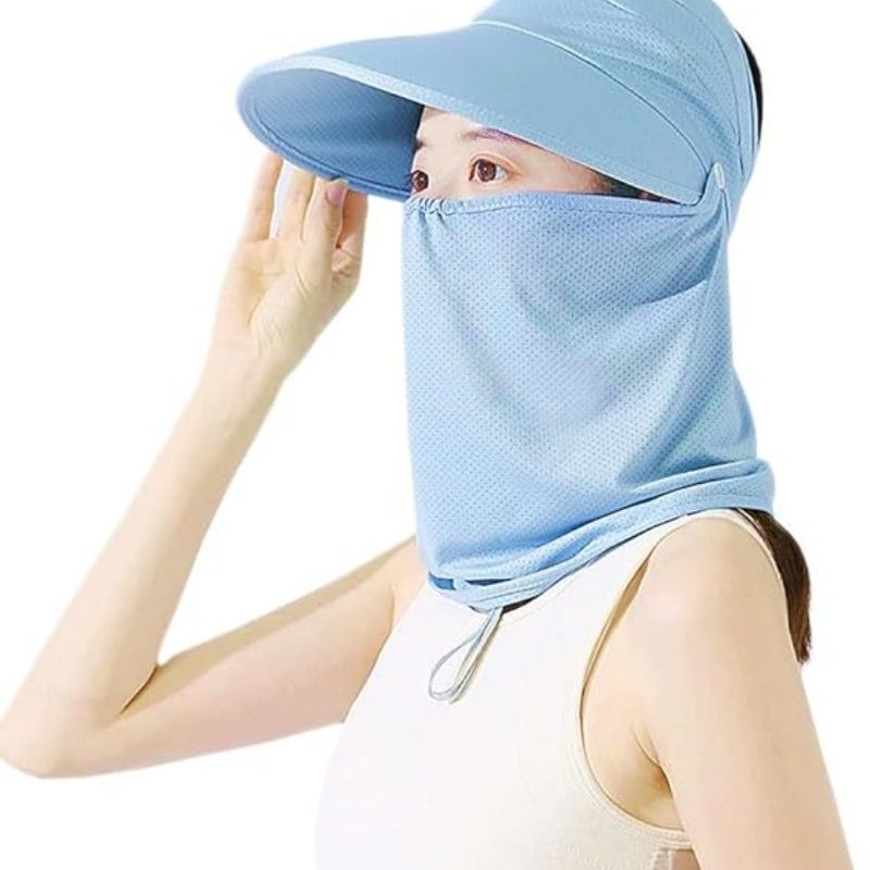 Women's UPF 50+ UV Sun Protection Waterproof Breathable Face Neck Flap Cover Folding Sun Hat