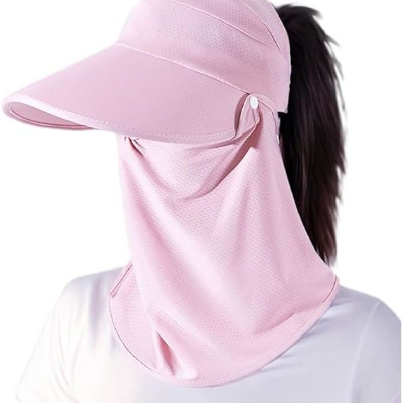 Women's UPF 50+ UV Sun Protection Waterproof Breathable Face Neck Flap Cover Folding Sun Hat