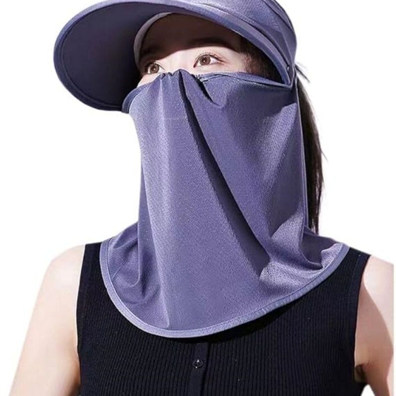 Women's UPF 50+ UV Sun Protection Waterproof Breathable Face Neck Flap Cover Folding Sun Hat