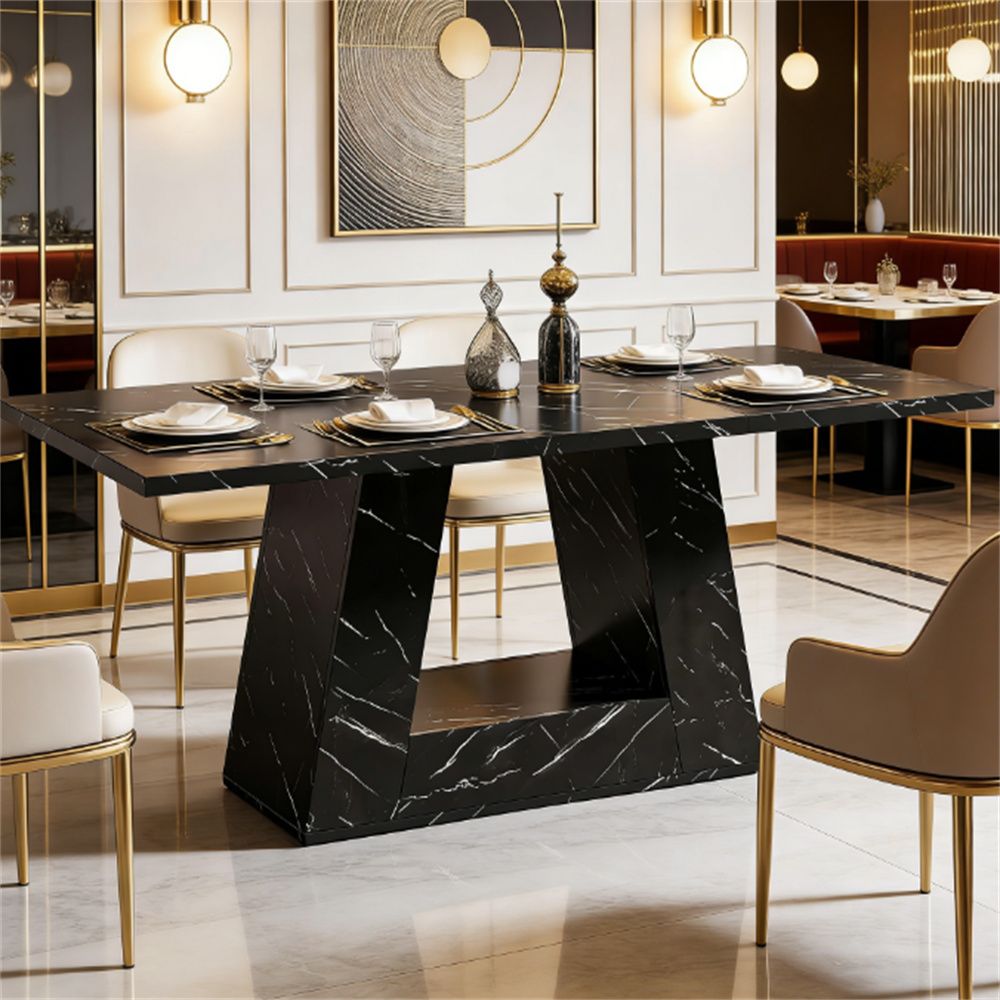 Wooden computer desk, administrative office desk, high-end dining table