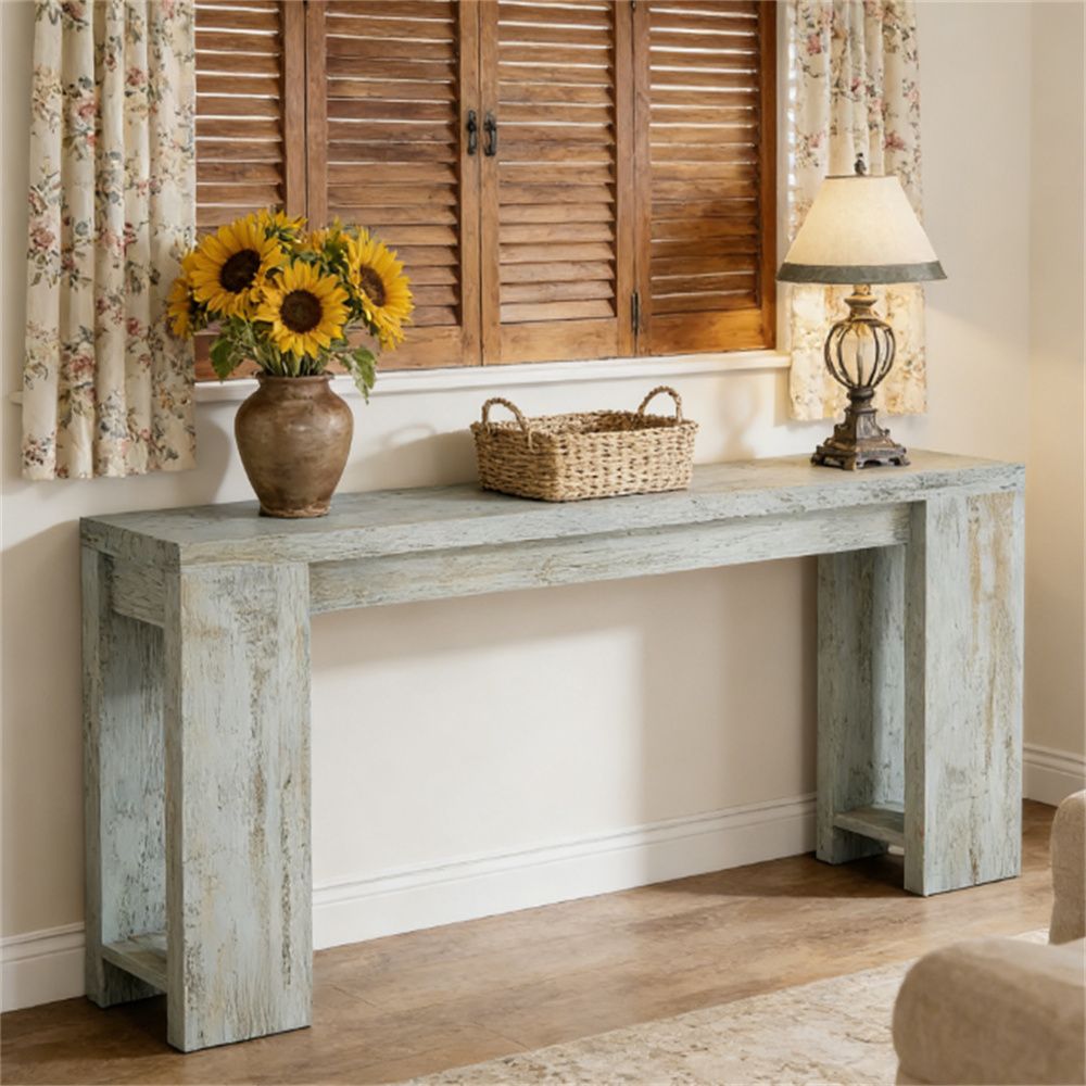 Wooden decorative table, console table, farmhouse style sofa table, entrance table and foyer table