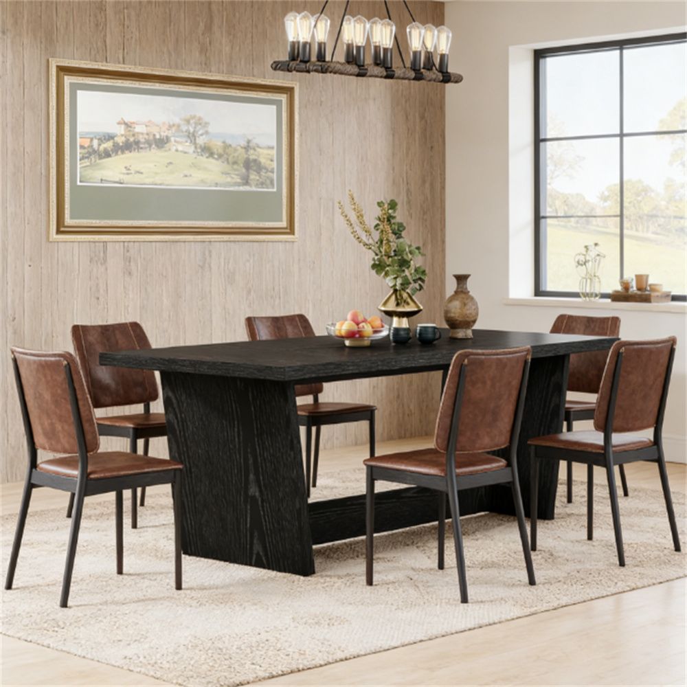 Wooden dining table, kitchen dining table, conference table, office desk