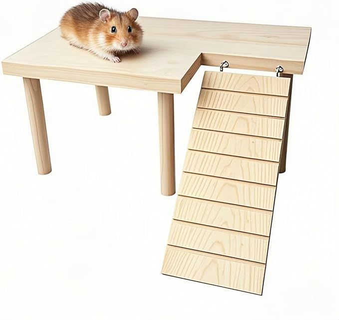 Wooden Hamster Platform for Hamster Cage Accessories Climbing Toys