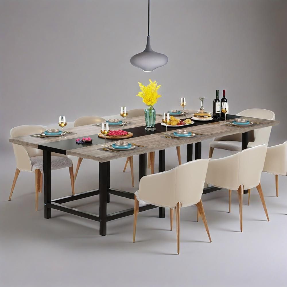 Wooden Square Dining Table 39.4"x 39.4"x29.5" inches for 4 People