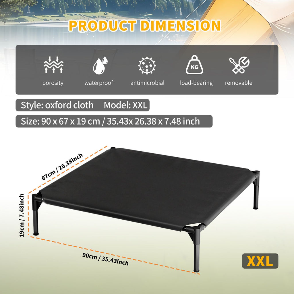 XXL Oxford cloth pet bed, wear-resistant, scratch resistant, waterproof, easy to clean, breathable, comfortable and non collapsing, suitable for all seasons indoors and outdoors